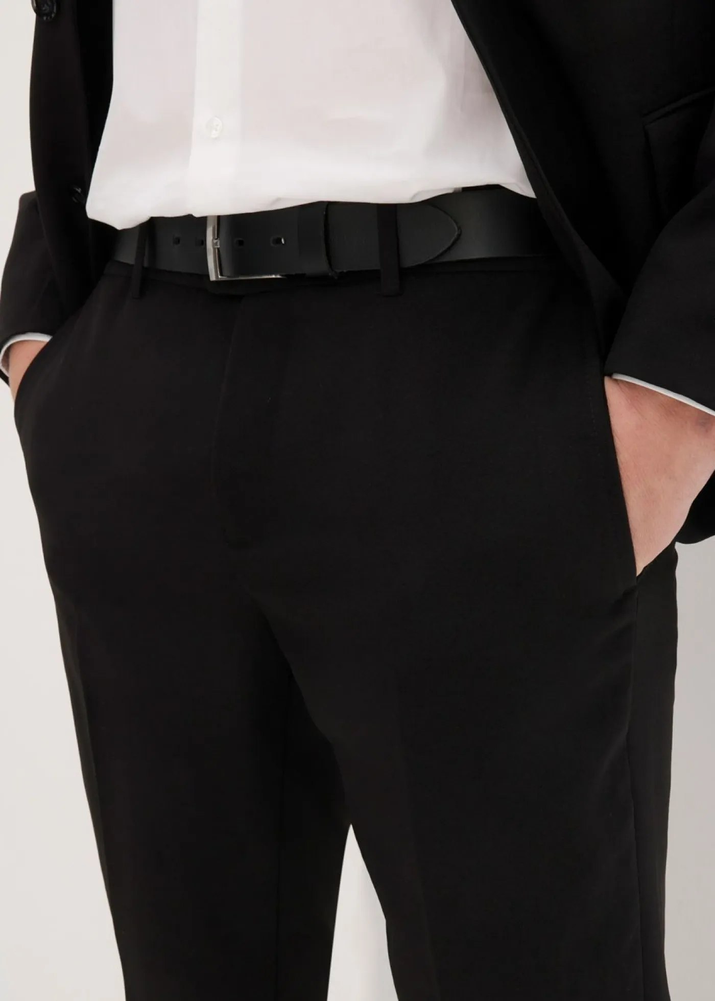 bonprix bonprix Trajes|Pantalones>Pantalón de traje con corte entallado Negro