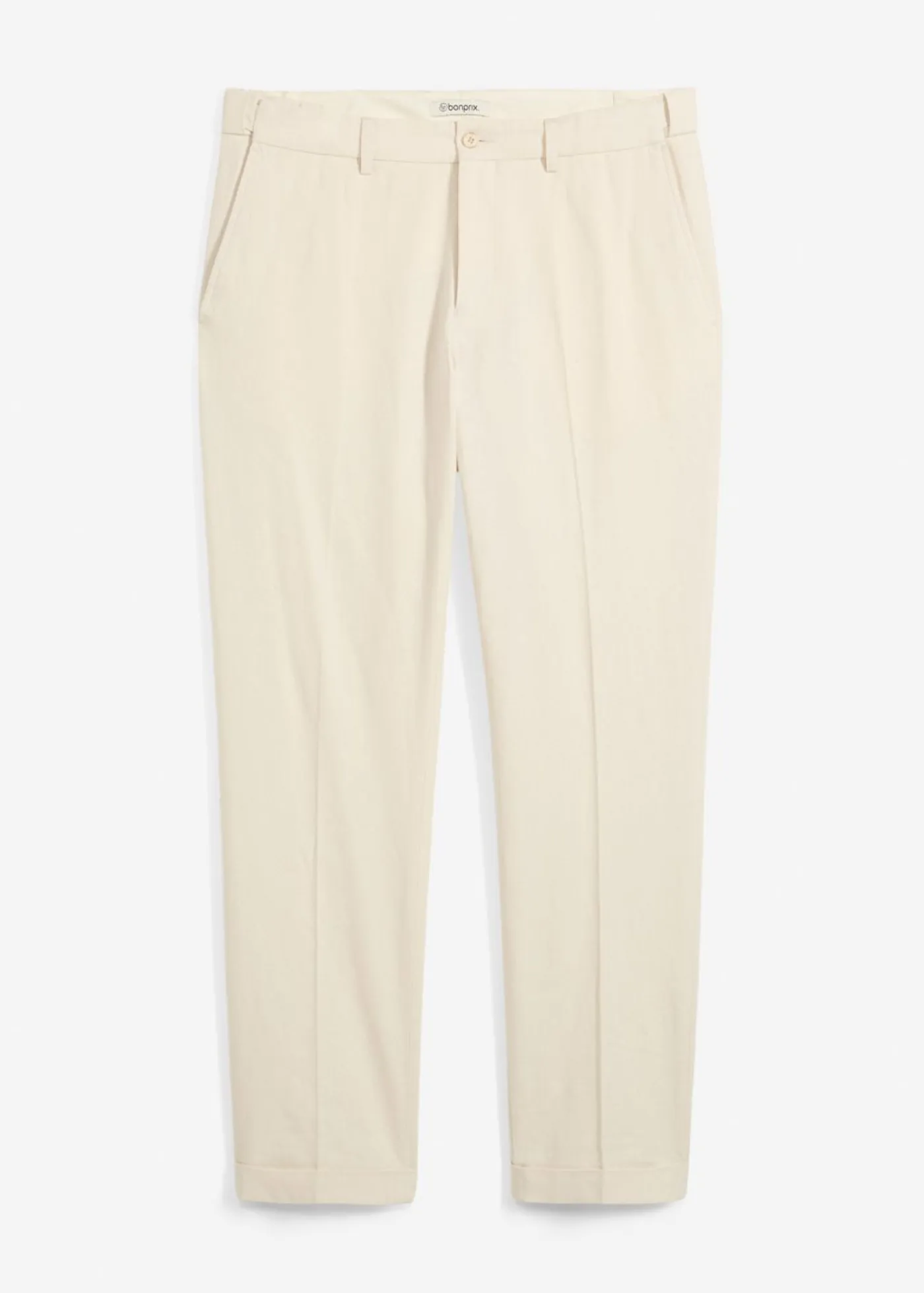 Hombre bonprix bonprix Pantalón de traje con lino y corte recto