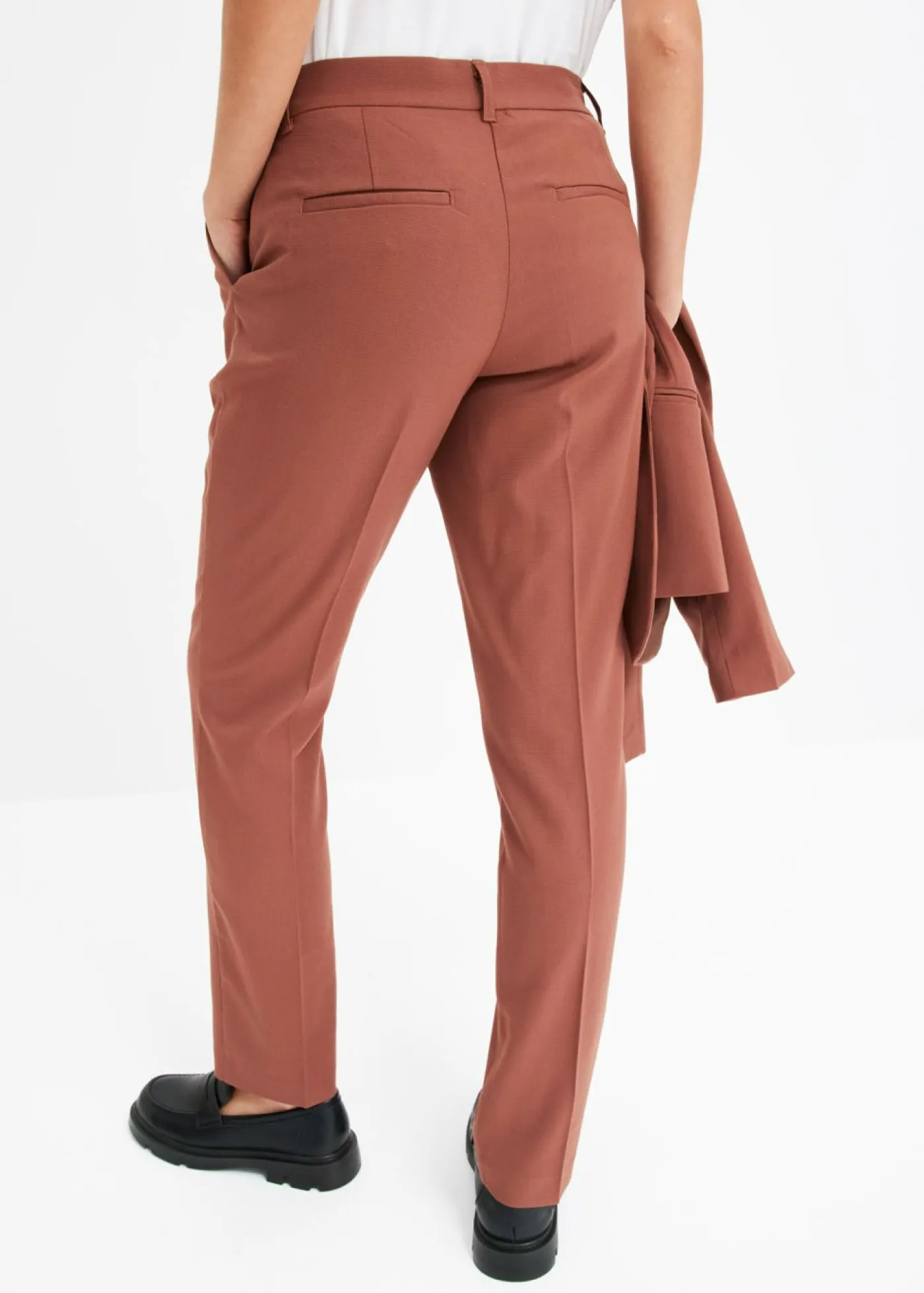 bonprix bonprix Pantalones>Pantalón de traje con pinzas marrón ahumado