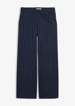 bonprix bonprix Pantalones|Novedades>Pantalón de traje con rayas azul marino/blanco lana con rayas