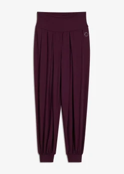 bonprix bonprix Ropa Deportiva|Pantalones>Pantalón deportivo ancho con cintura doblada morado intenso