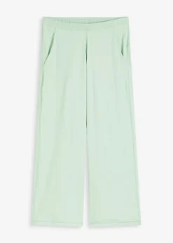 bonprix bonprix Ropa Deportiva|Pantalones>Pantalón deportivo con pernera ancha y material de secado rápido Verde pastel