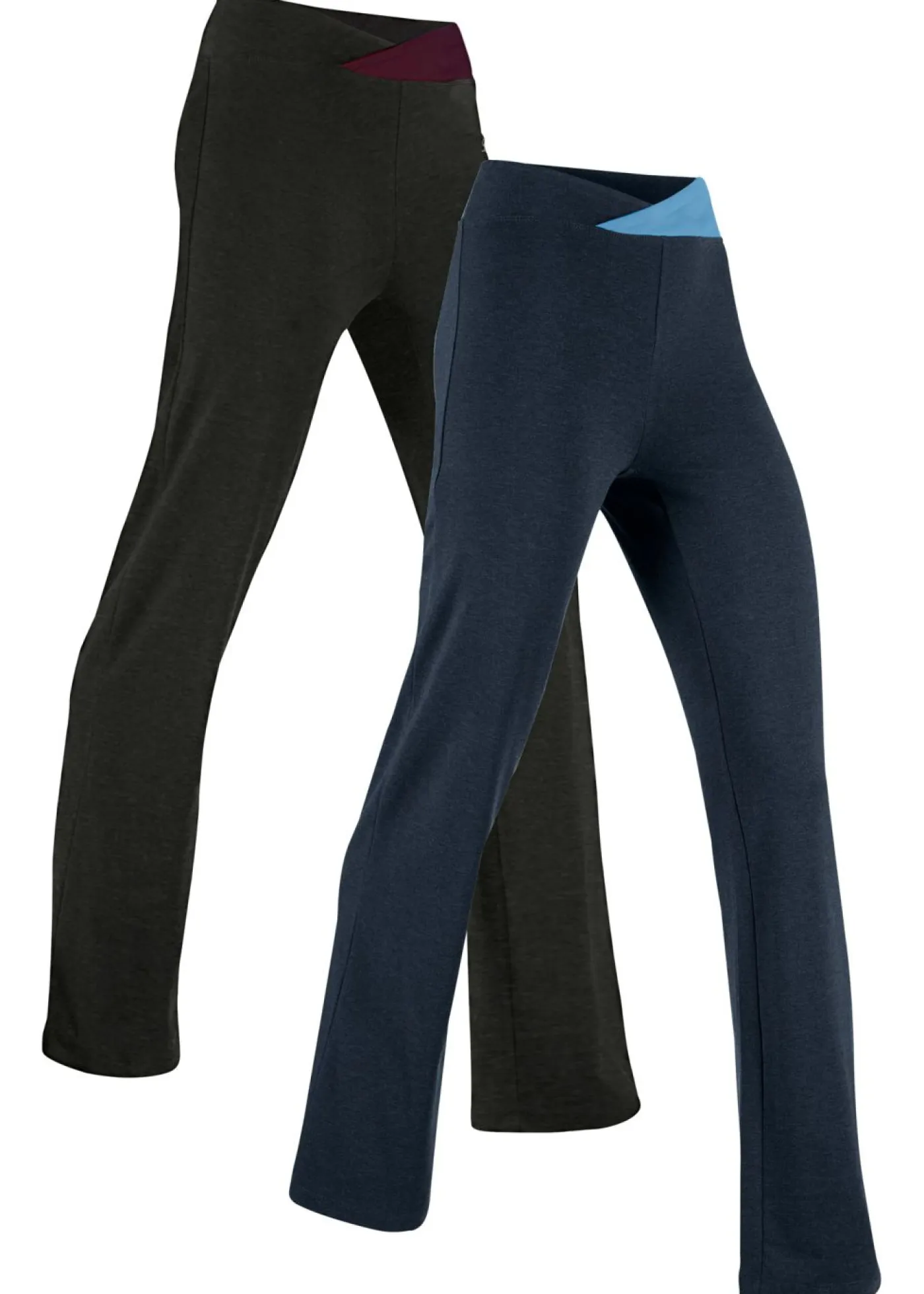 Mujer bonprix bonprix Pantalón deportivo de algodón, bootcut (2 unidades)