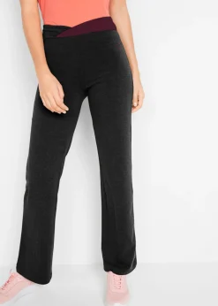 Mujer bonprix bonprix Pantalón deportivo de algodón, bootcut (2 unidades)