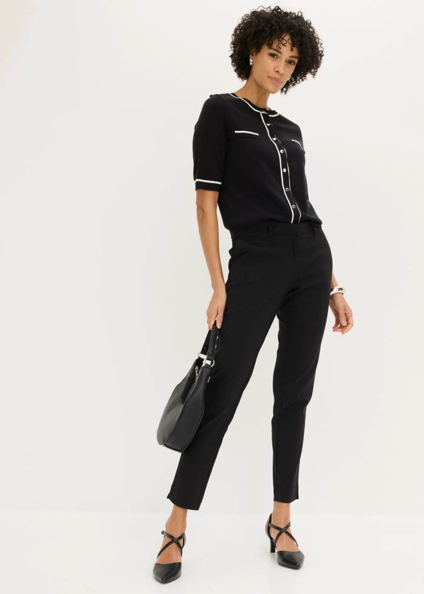 bonprix bonprix Pantalones|Novedades>Pantalón elástico Negro