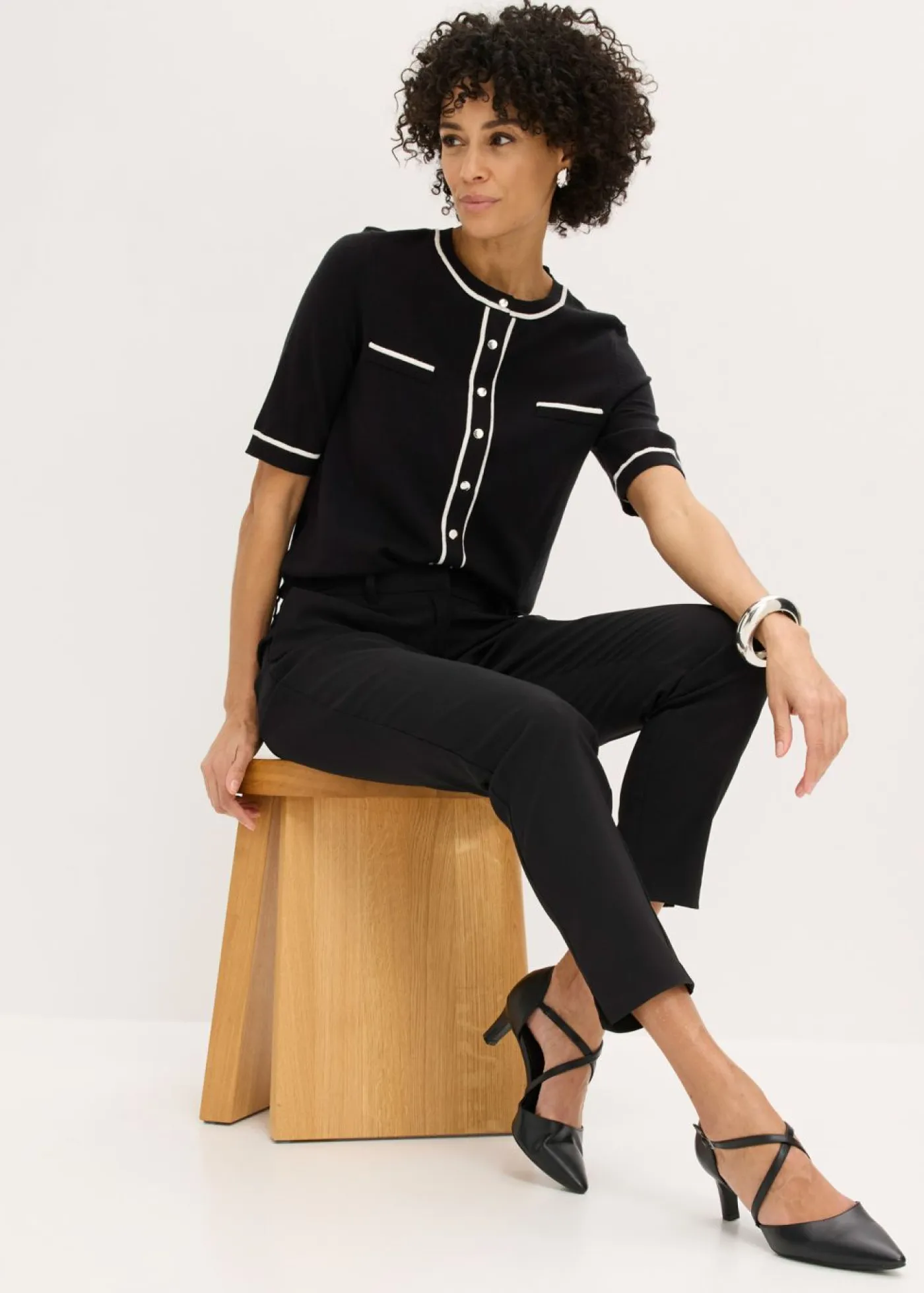 bonprix bonprix Pantalones|Novedades>Pantalón elástico Negro