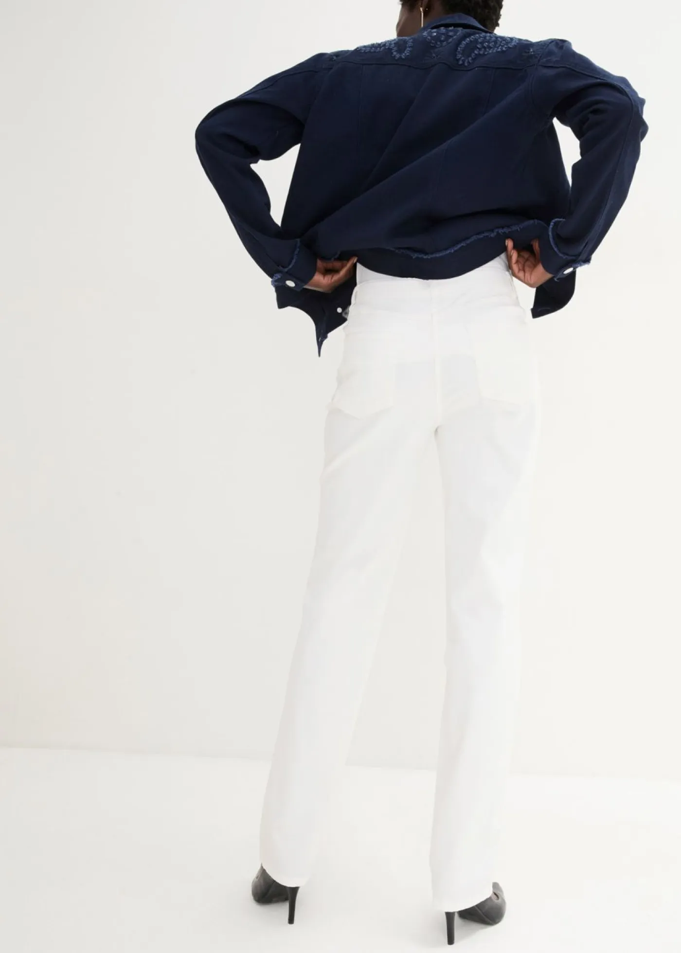 bonprix bonprix Pantalones|Tallas Pequeñas>Pantalón elástico Blanco