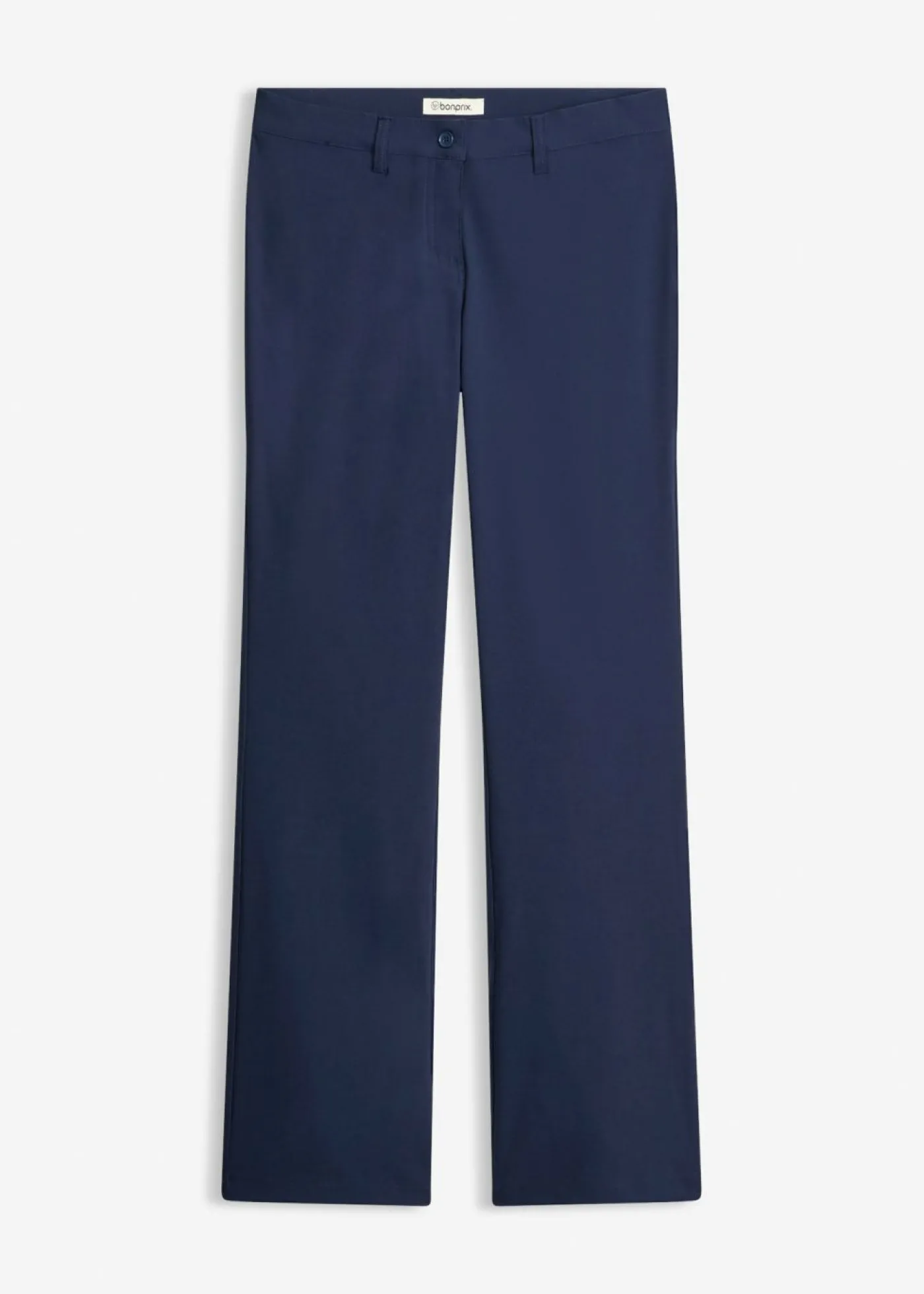 bonprix bonprix Pantalones|Tallas Pequeñas>Pantalón elástico, bootcut Azul marino