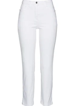 bonprix bonprix Pantalones>Pantalón elástico capri Blanco