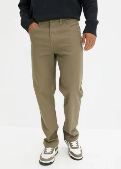 bonprix bonprix Básicos En Rebajas|Pantalones>Pantalón elástico, classic fit, straight Marrón turrón