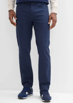 bonprix bonprix Pantalones>Pantalón elástico, classic fit, straight Azul marino