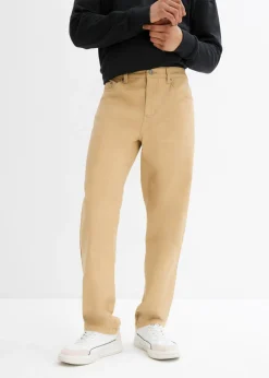 bonprix bonprix Básicos En Rebajas|Pantalones>Pantalón elástico, classic fit, straight Beige