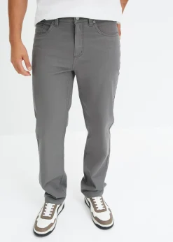 bonprix bonprix Básicos En Rebajas|Pantalones>Pantalón elástico, classic fit, straight Gris ahumado
