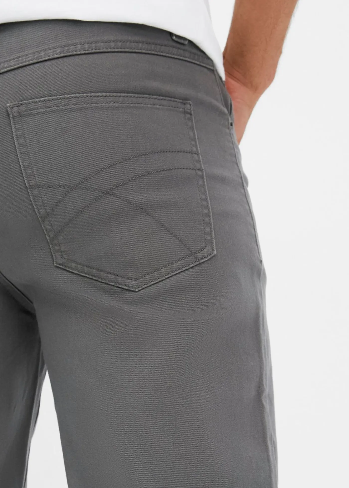 bonprix bonprix Básicos En Rebajas|Pantalones>Pantalón elástico, classic fit, straight Gris ahumado