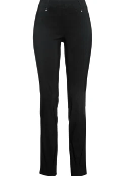 bonprix bonprix Tallas Pequeñas>Pantalón elástico con cintura antideslizante Negro
