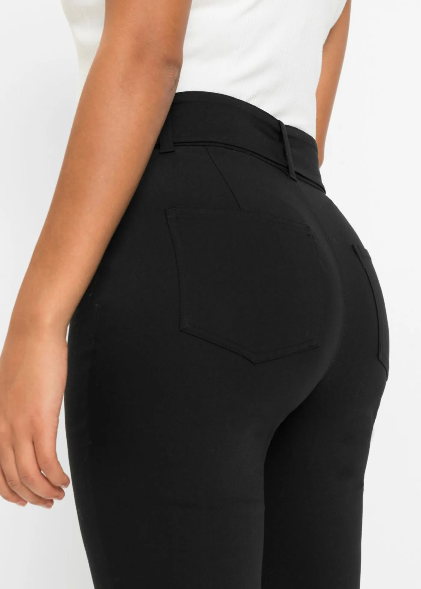 Mujer bonprix bonprix Pantalón elástico con cinturón