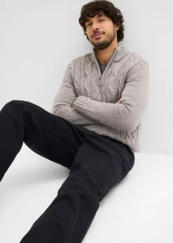 Hombre bonprix bonprix Pantalón elástico con corte informal, cinturilla elástica y forma recta