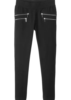 bonprix bonprix Ropa 9 A 16 Años·Pantalones Y Leggings>Pantalón elástico con mezcla de algodón orgánico Negro