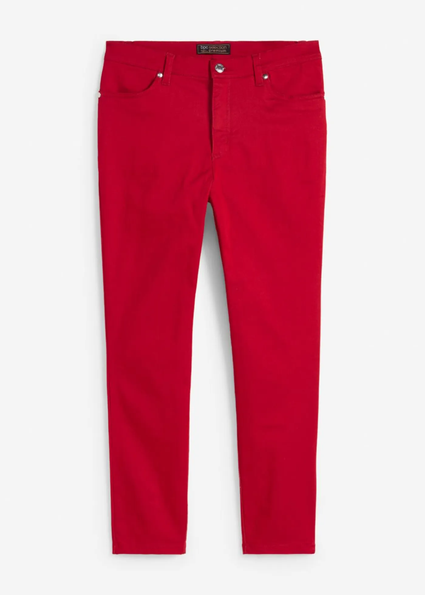 bonprix bonprix Pantalones>Pantalón elástico de algodón rojo cayena
