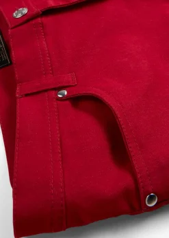bonprix bonprix Pantalones>Pantalón elástico de algodón rojo cayena