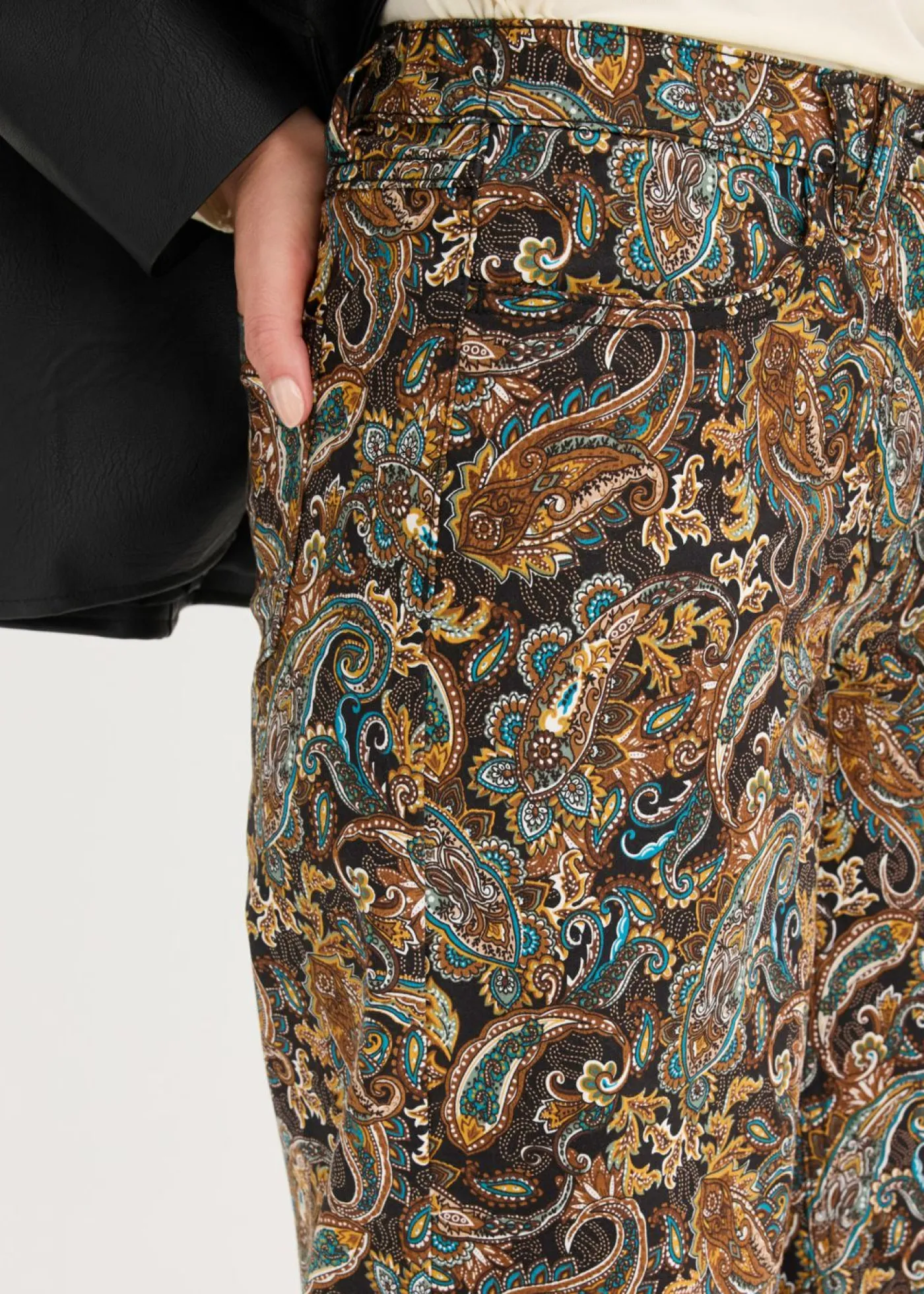 Mujer bonprix bonprix Pantalón elástico de algodón con perneras anchas