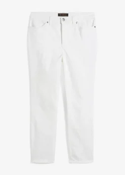 bonprix bonprix Pantalones>Pantalón elástico de algodón Blanco