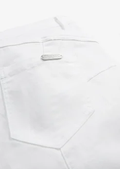 bonprix bonprix Pantalones>Pantalón elástico de algodón Blanco