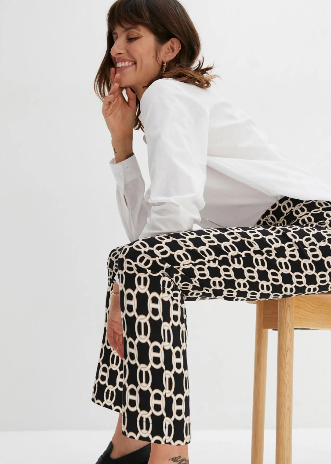 Mujer bonprix bonprix Pantalón elástico de bengalina