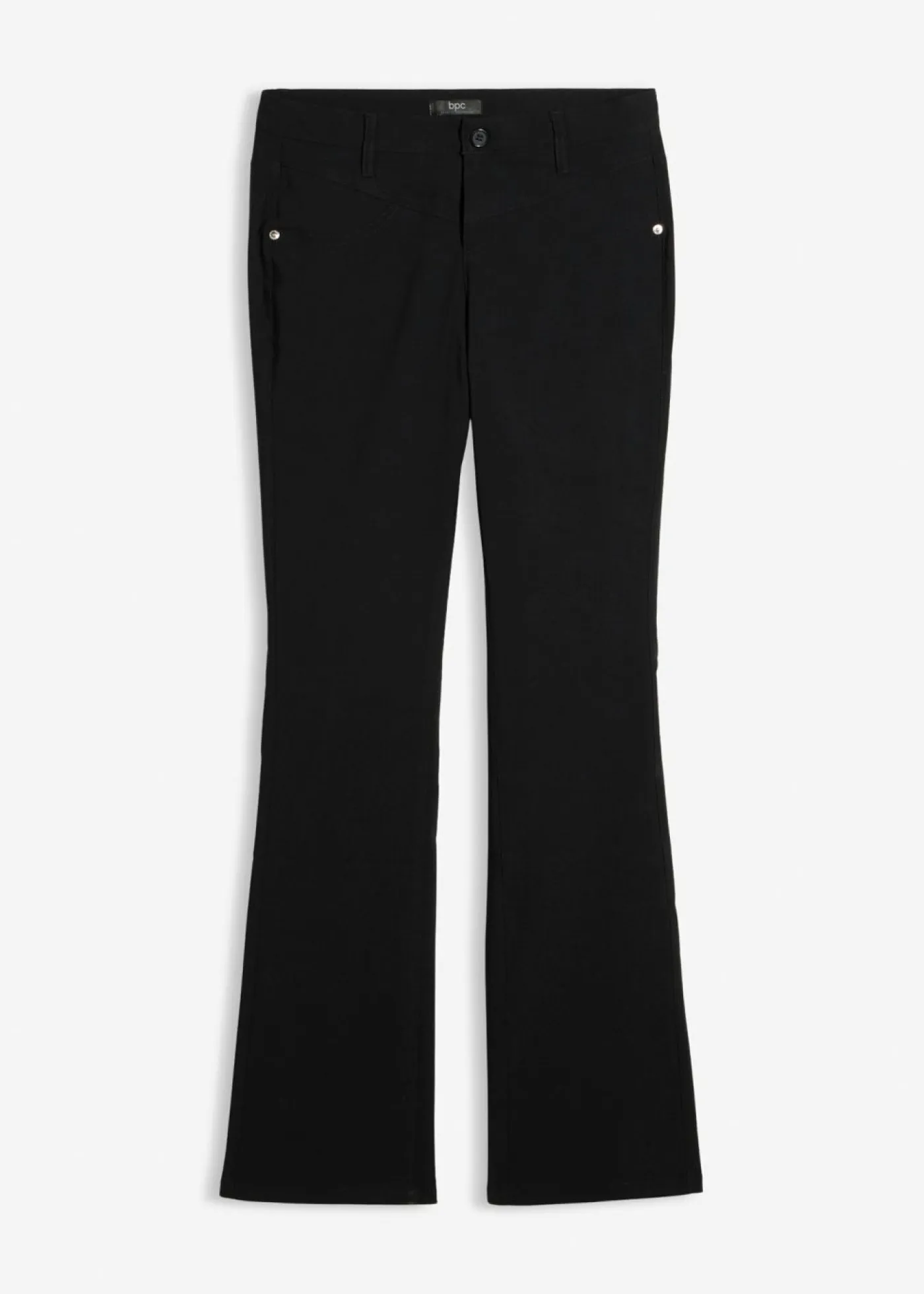 bonprix bonprix Pantalones>Pantalón elástico de bengalina, bootcut Negro