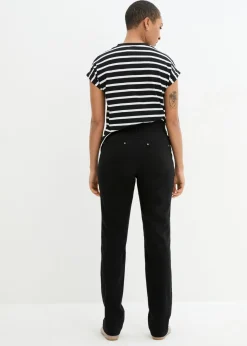 Mujer bonprix bonprix Pantalón elástico de bengalina con cintura cómoda de corte recto