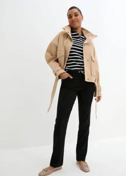 Mujer bonprix bonprix Pantalón elástico de bengalina con cintura cómoda de corte recto