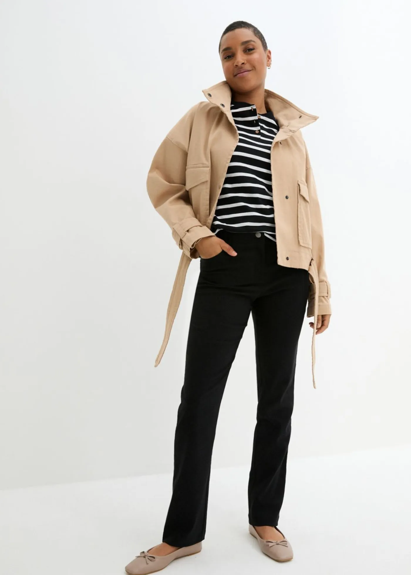 Mujer bonprix bonprix Pantalón elástico de bengalina con cintura cómoda de corte recto