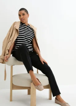 Mujer bonprix bonprix Pantalón elástico de bengalina con cintura cómoda de corte recto