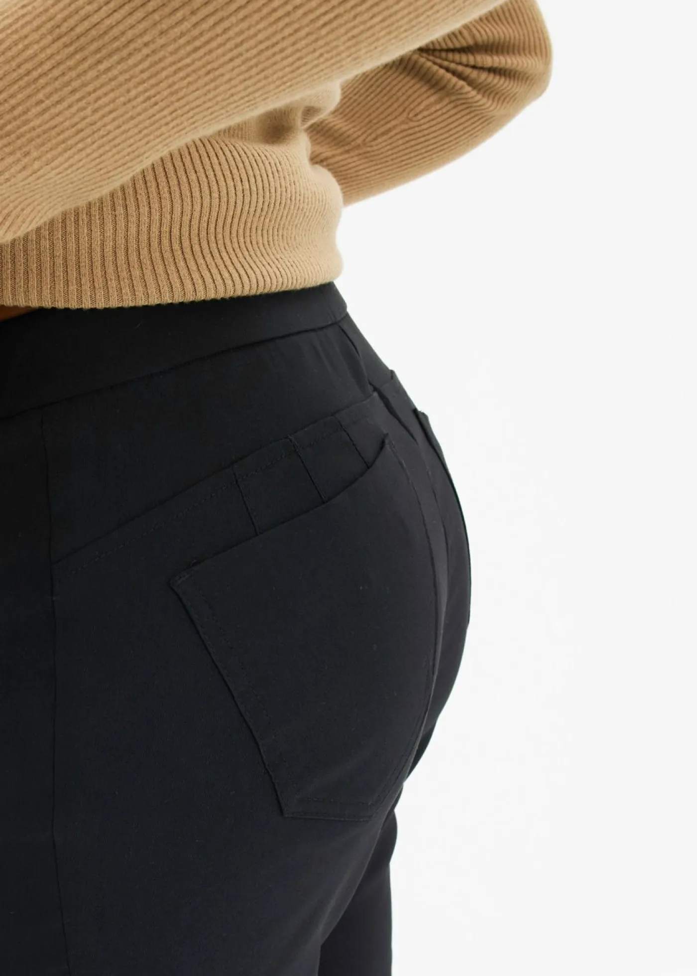 bonprix bonprix Tallas Pequeñas>Pantalón elástico de bengalina Negro