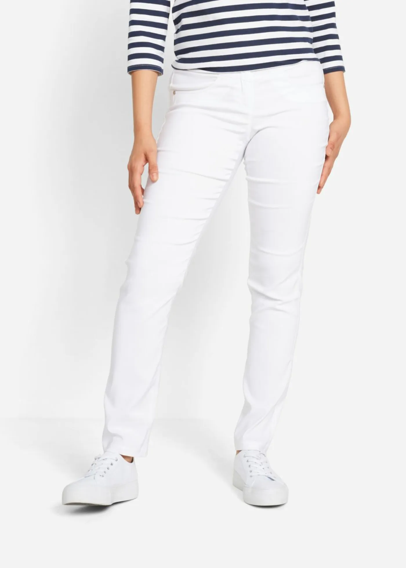 Mujer bonprix bonprix Pantalón elástico de corte recto de bengalina