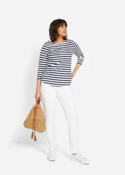 Mujer bonprix bonprix Pantalón elástico de corte recto de bengalina