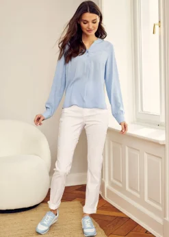 Mujer bonprix bonprix Pantalón elástico de corte recto de bengalina