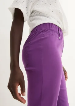 Mujer bonprix bonprix Pantalón elástico de corte capri con cintura elástica