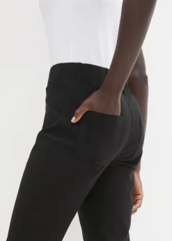 Mujer bonprix bonprix Pantalón elástico de corte capri con cintura elástica