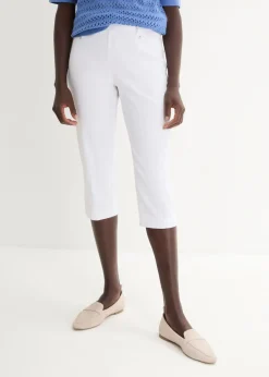 Mujer bonprix bonprix Pantalón elástico de corte capri con cintura elástica