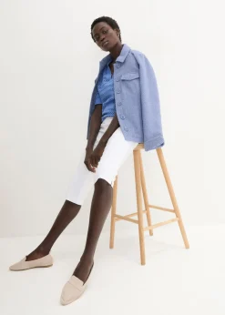 Mujer bonprix bonprix Pantalón elástico de corte capri con cintura elástica