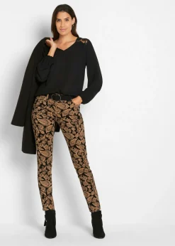 Mujer bonprix bonprix Pantalón elástico estampado
