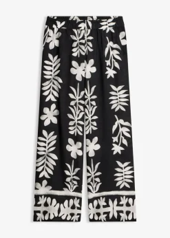 Mujer bonprix bonprix Pantalón estampado de viscosa fluida