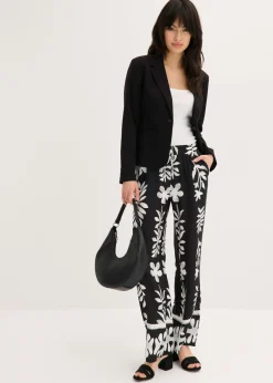 Mujer bonprix bonprix Pantalón estampado de viscosa fluida