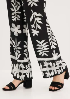 Mujer bonprix bonprix Pantalón estampado de viscosa fluida