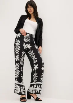 Mujer bonprix bonprix Pantalón estampado de viscosa fluida
