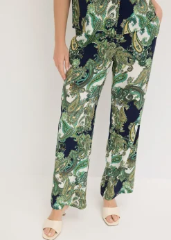 Mujer bonprix bonprix Pantalón estampado de viscosa fluida