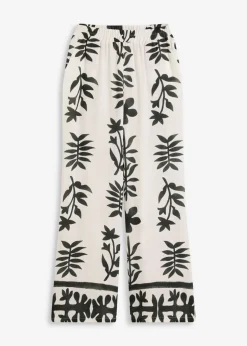 Mujer bonprix bonprix Pantalón estampado de viscosa fluida