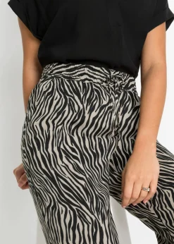 Mujer bonprix bonprix Pantalón estampado de viscosa fluida