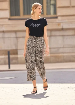 Mujer bonprix bonprix Pantalón estampado de viscosa fluida